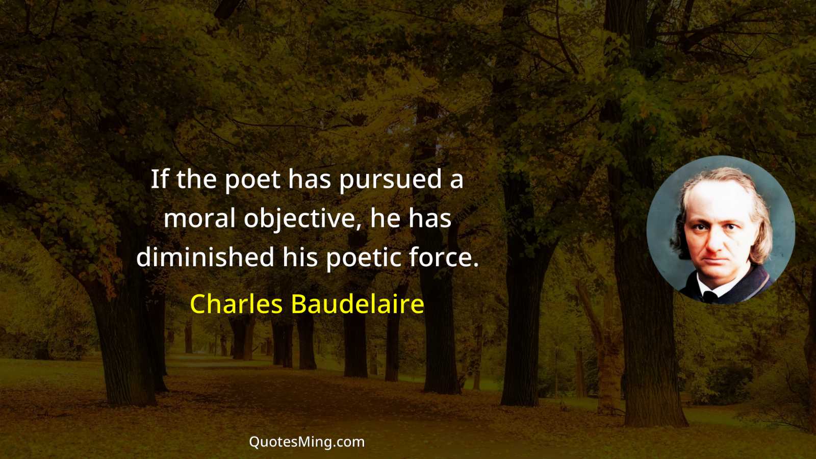 If the poet has pursued a moral objective he has