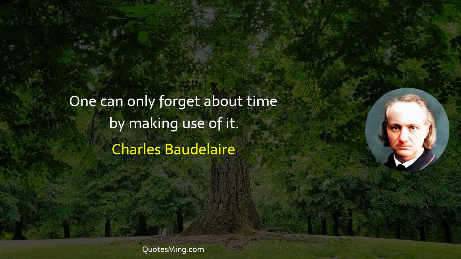 One can only forget about time by making use of