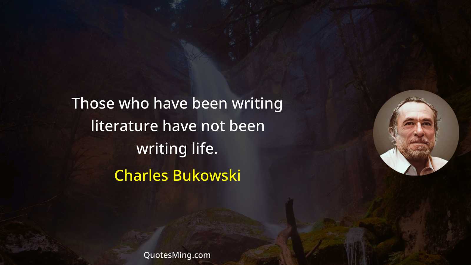 Those who have been writing literature have not been writing