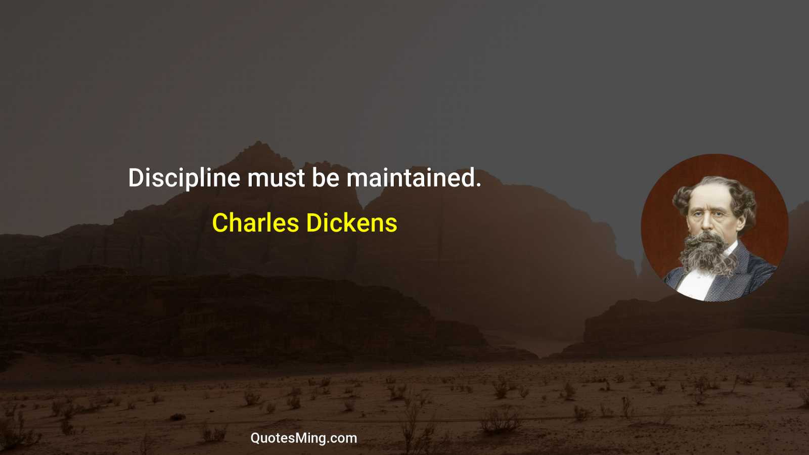 Discipline must be maintained