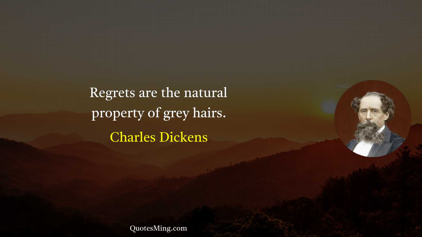 Regrets are the natural property of grey hairs