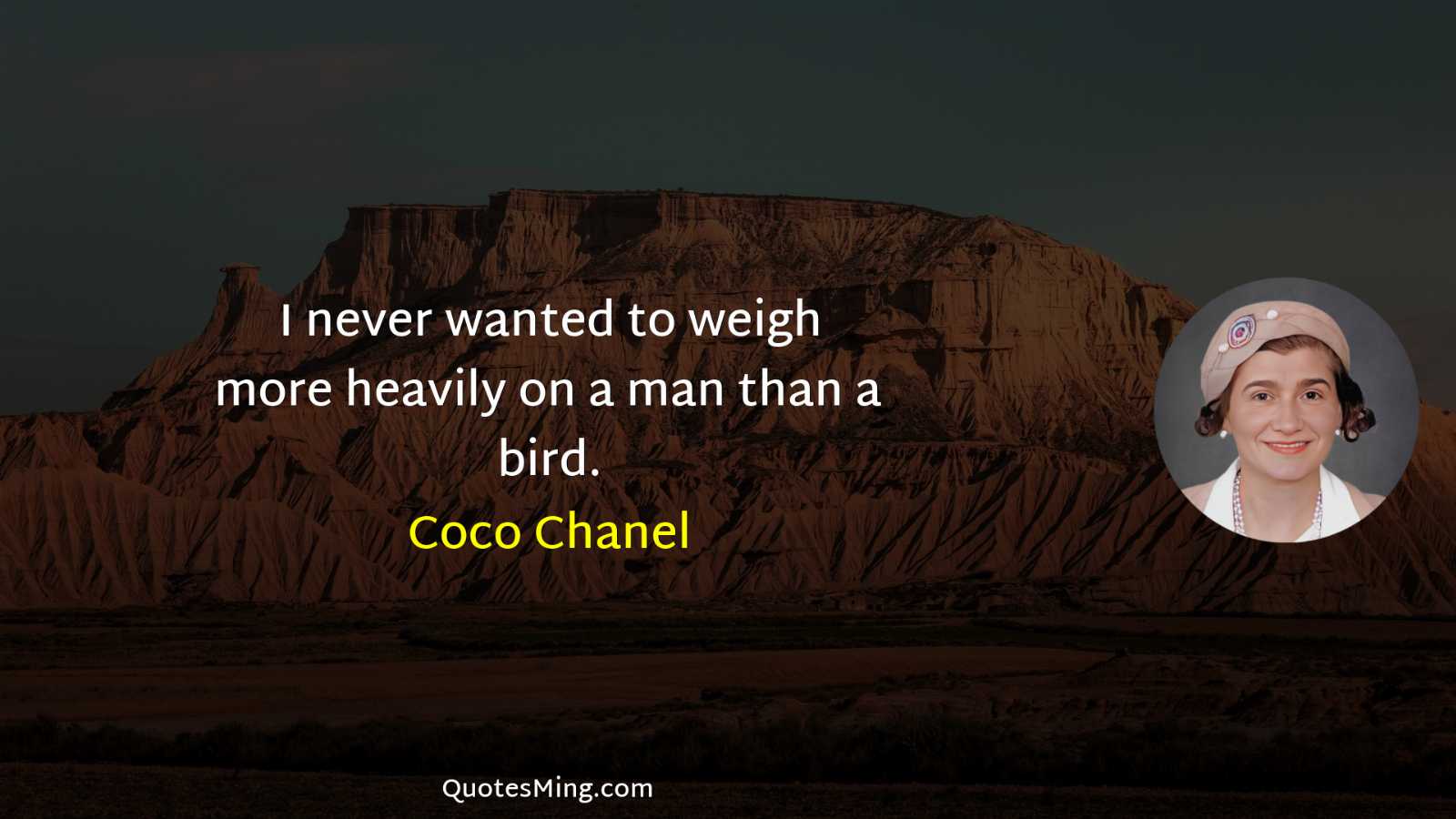 I never wanted to weigh more heavily on a man