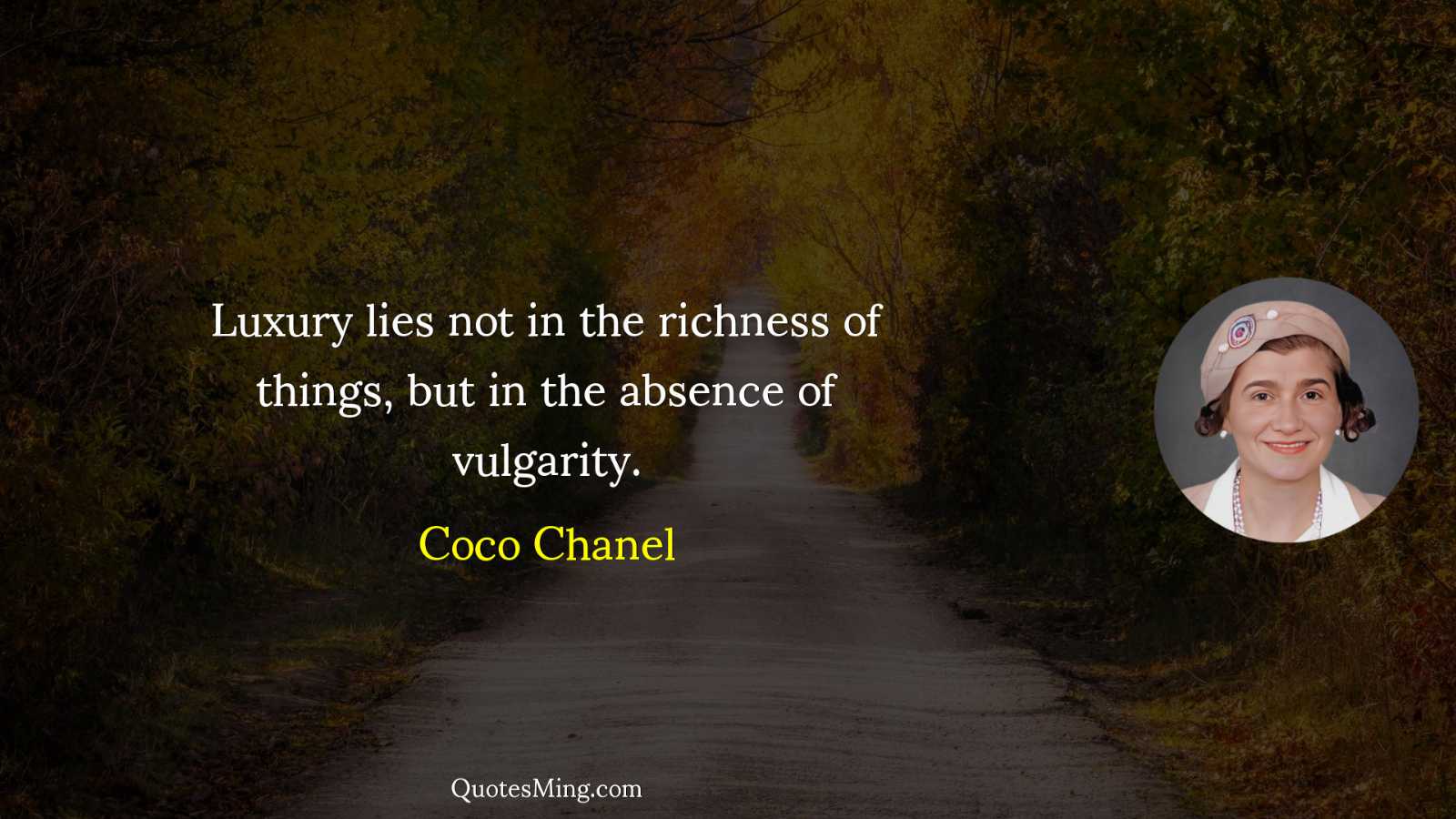 Luxury lies not in the richness of things but in