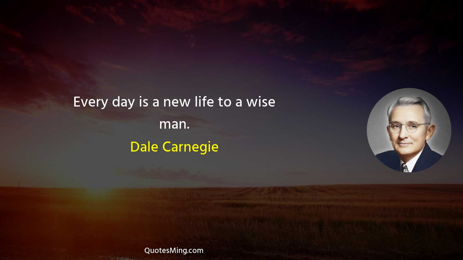 Every day is a new life to a wise man