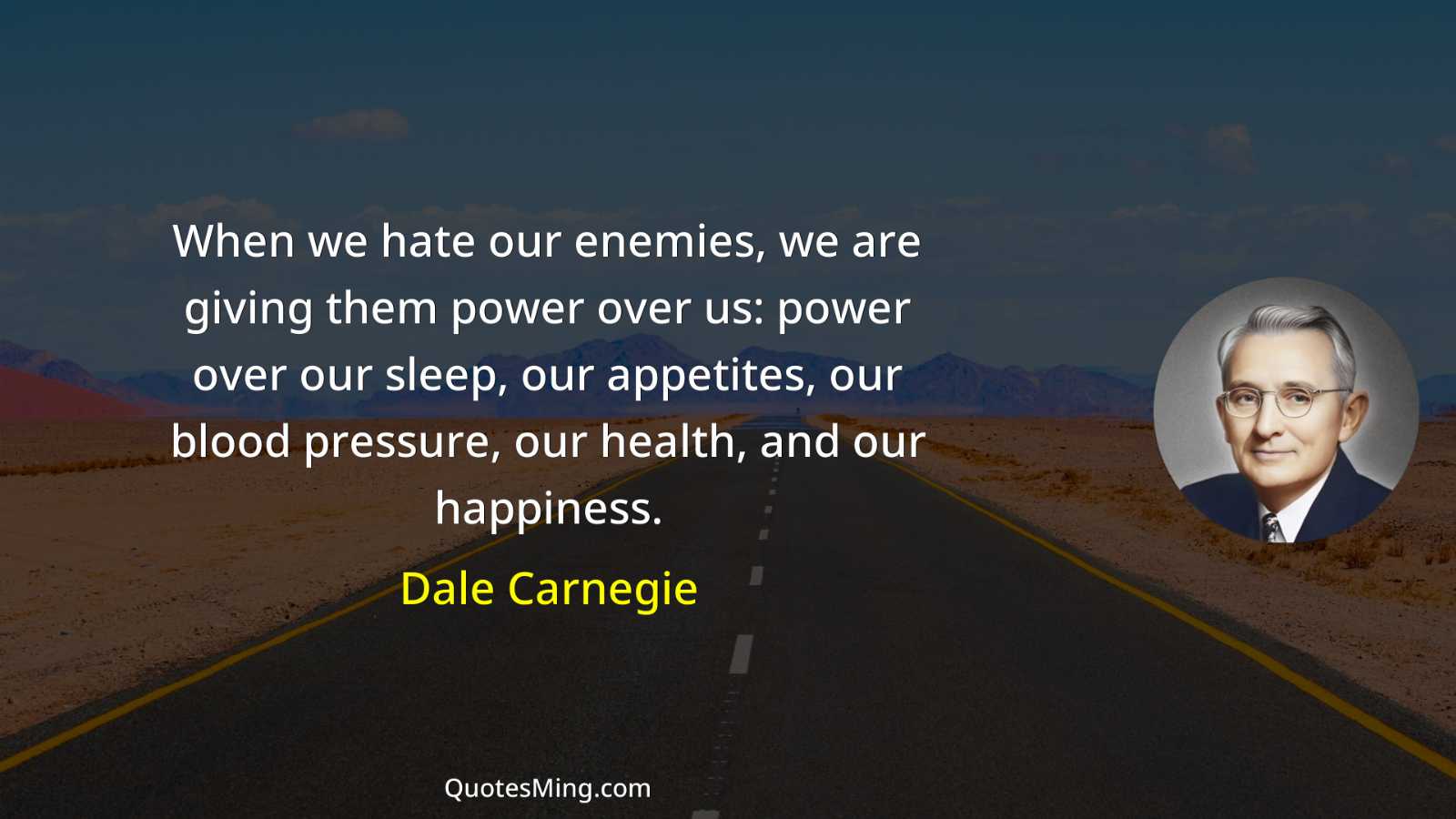 When we hate our enemies we are giving them power