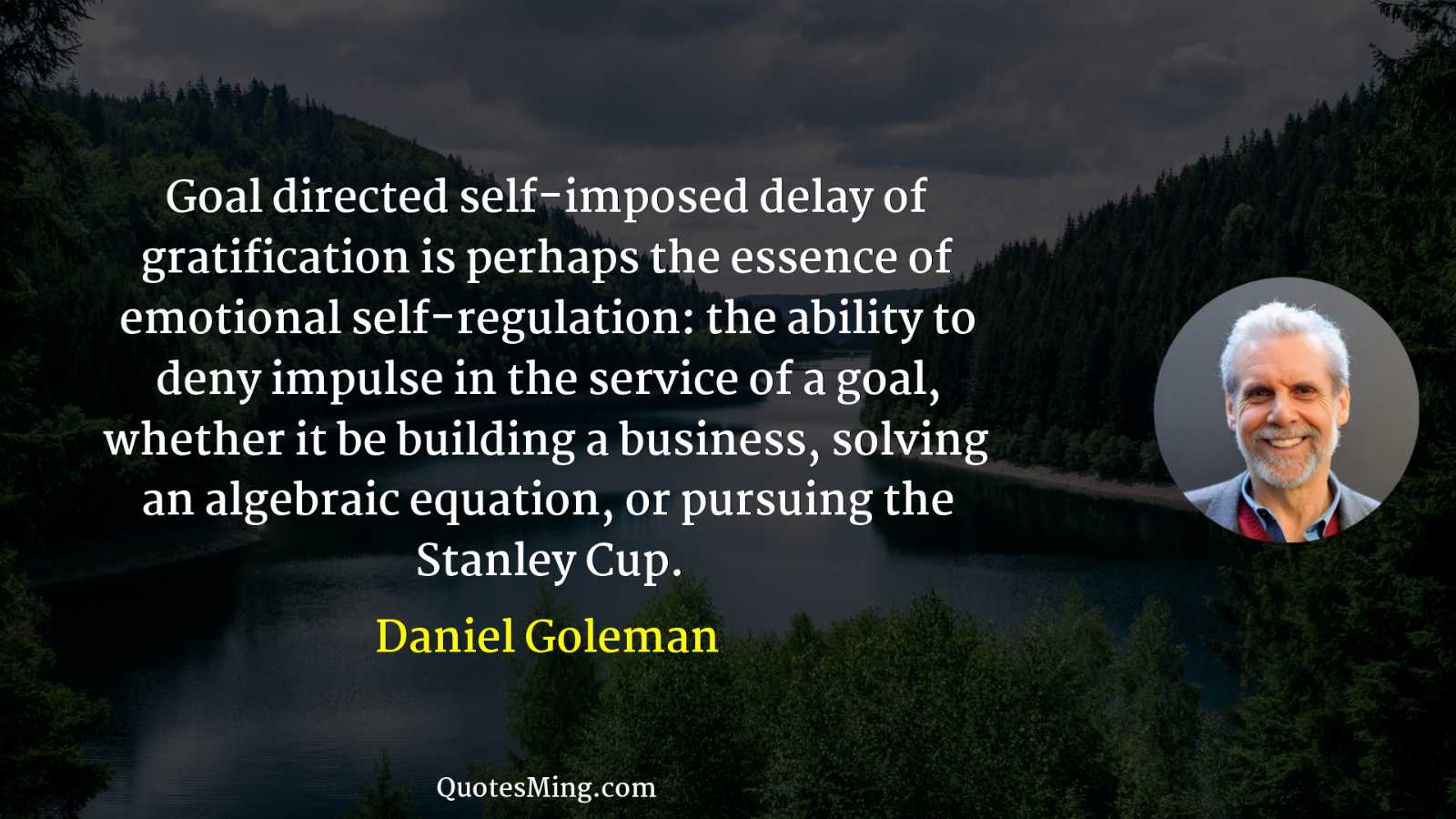 Goal directed self-imposed delay of gratification is perhaps the essence