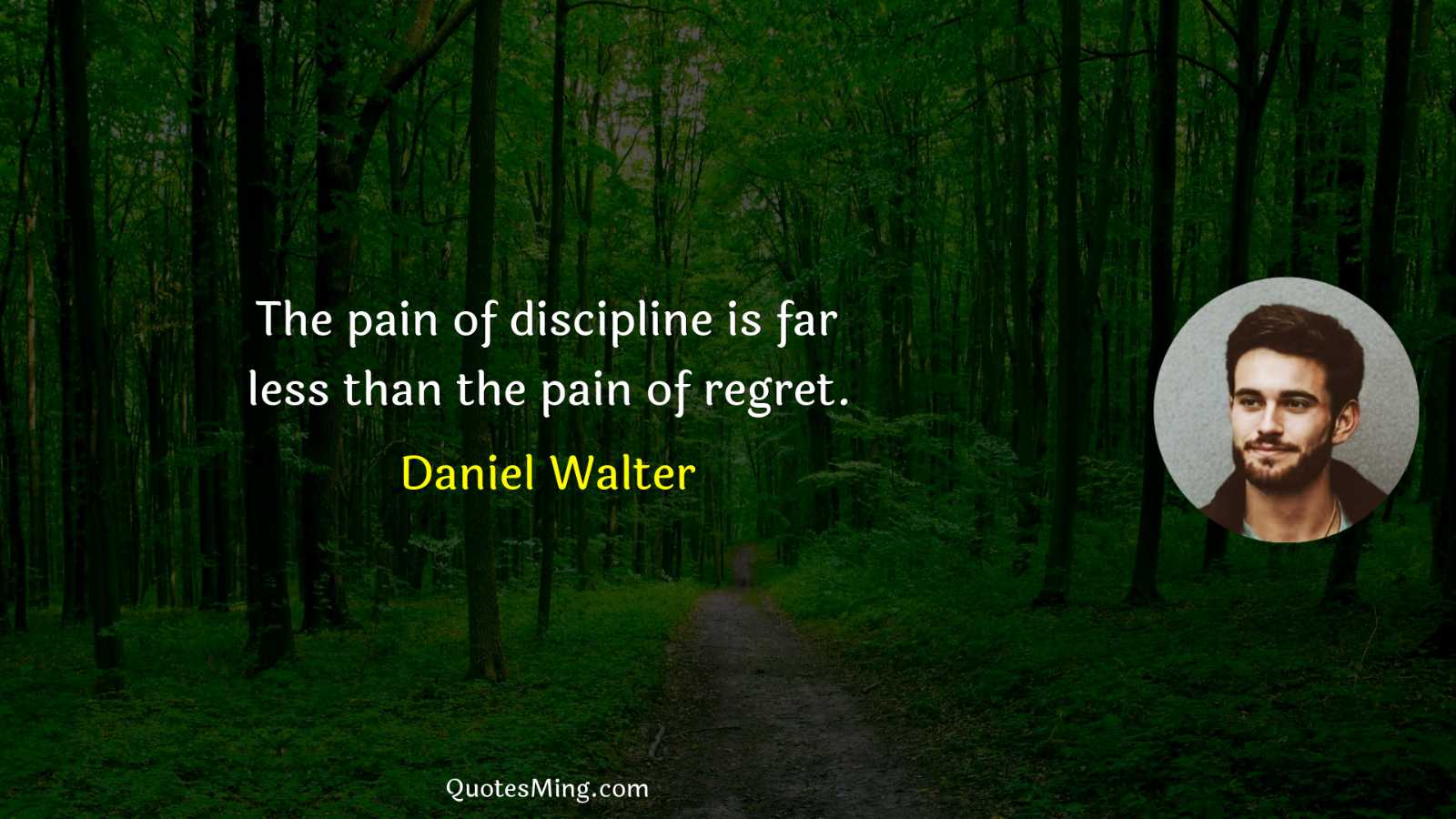 The pain of discipline is far less than the pain