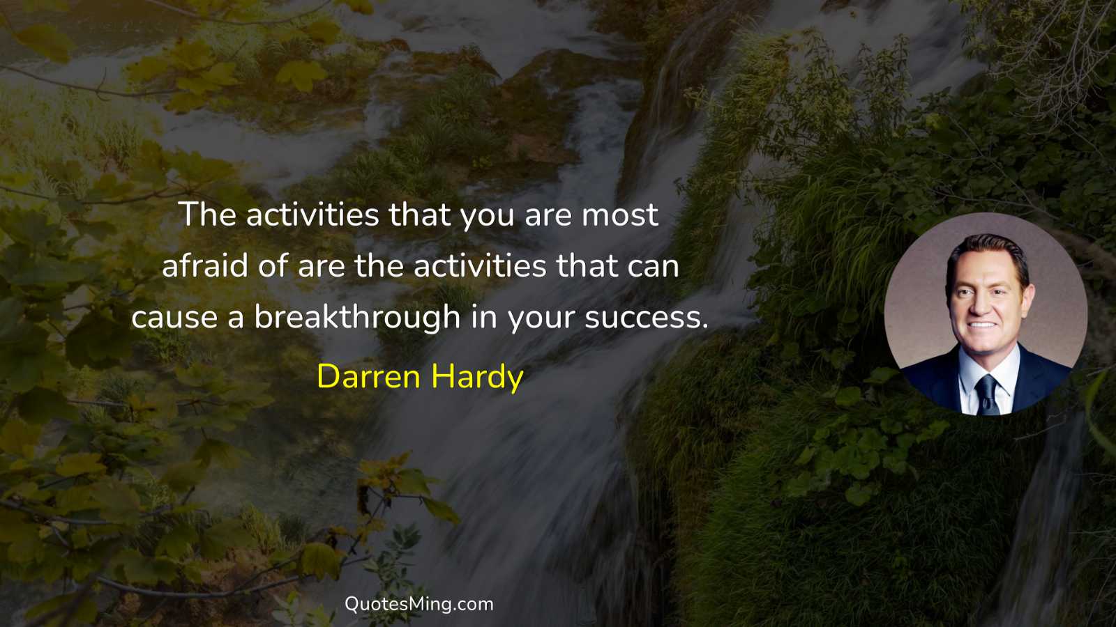 The activities that you are most afraid of are the