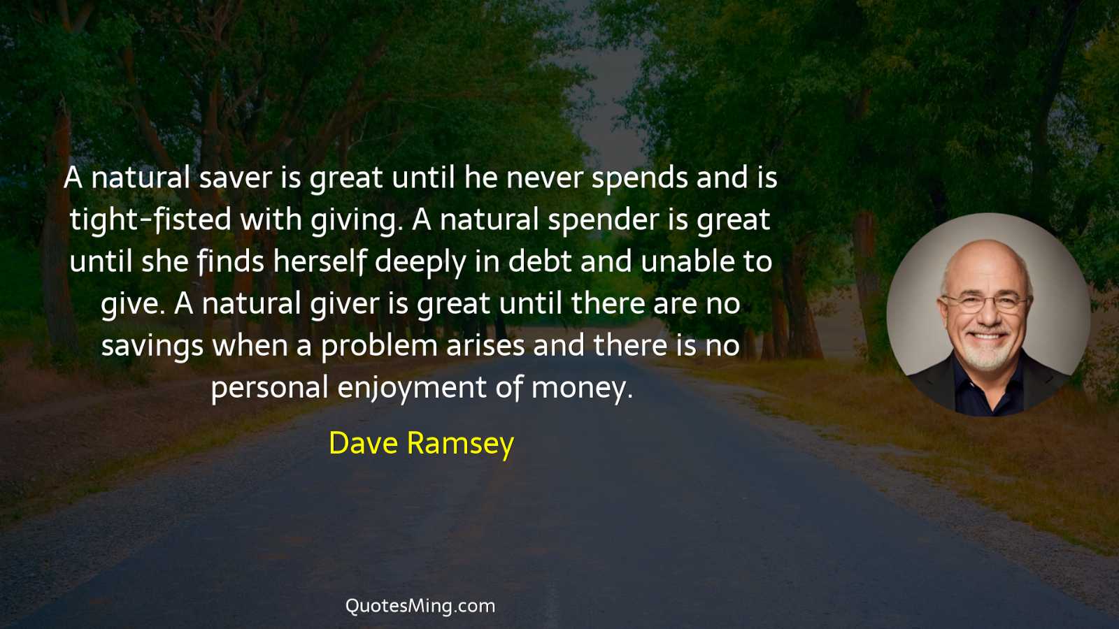 A natural saver is great until he never spends and