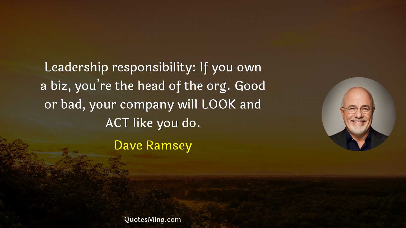 Leadership responsibility: If you own a biz you’re the head