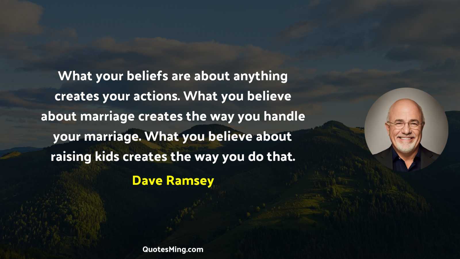 What your beliefs are about anything creates your actions What