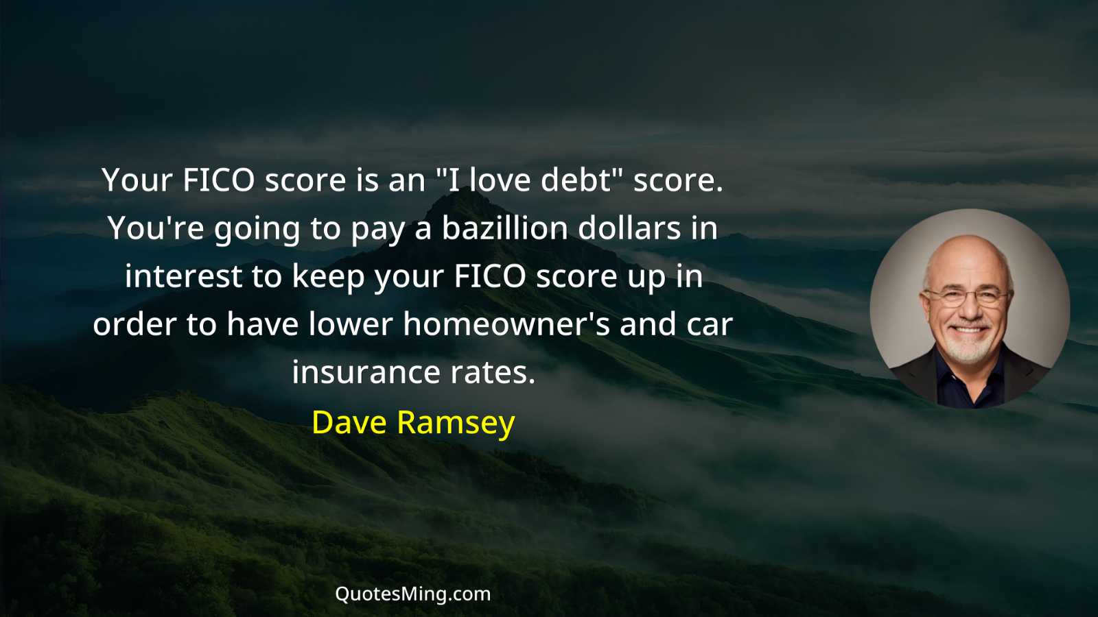 Your FICO score is an "I love debt" score You're