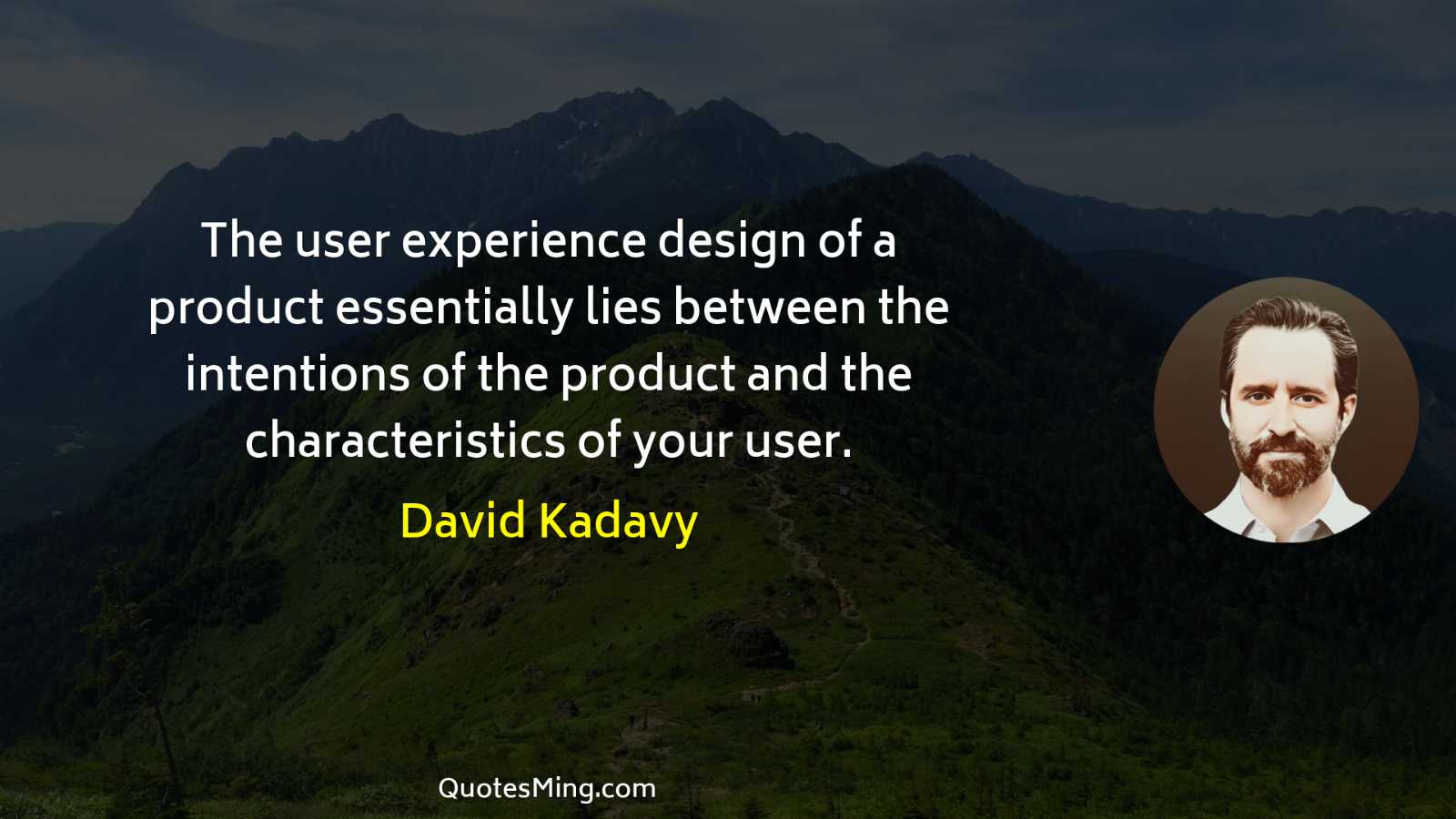 The user experience design of a product essentially lies between