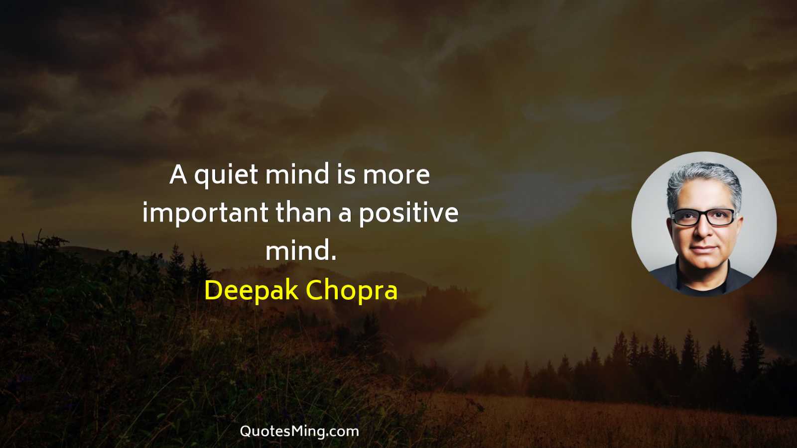 A quiet mind is more important than a positive mind