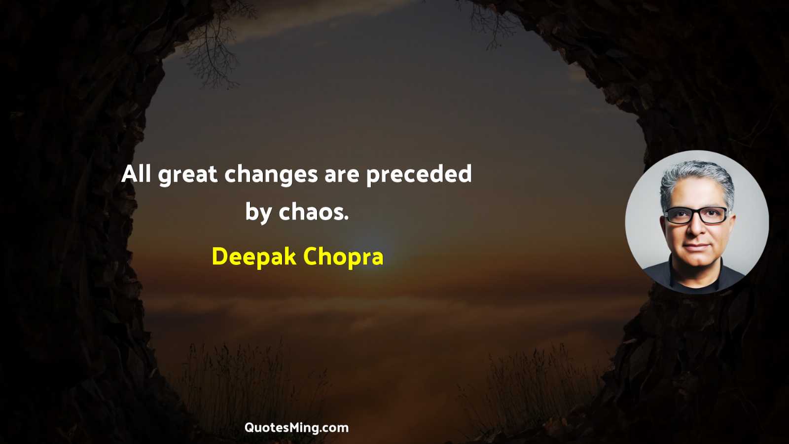 All great changes are preceded by chaos