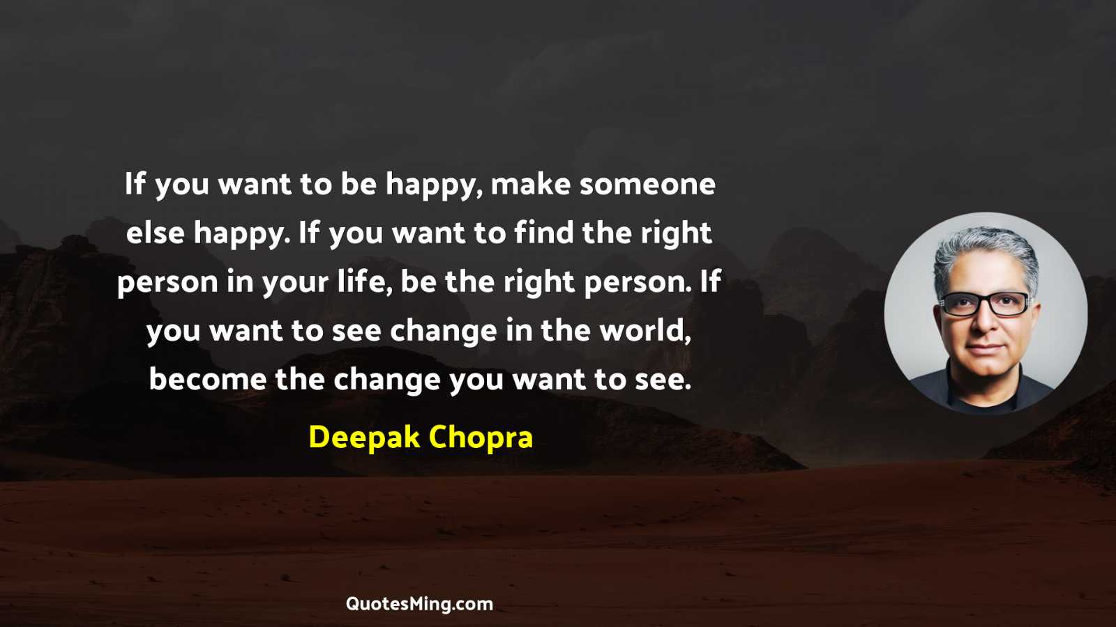 If you want to be happy make someone else happy