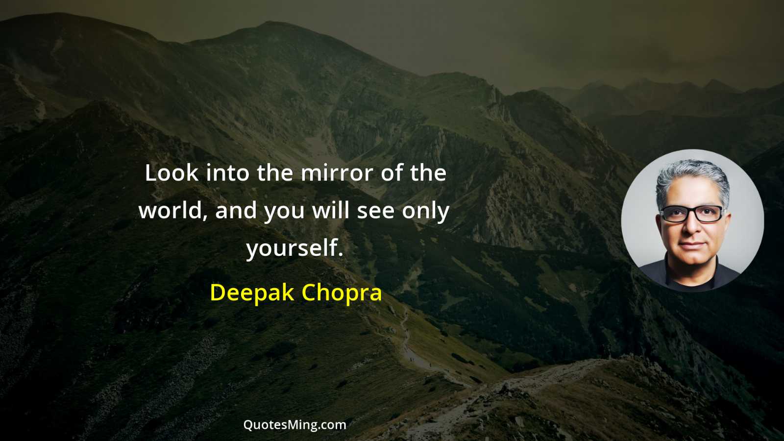 Look into the mirror of the world and you will