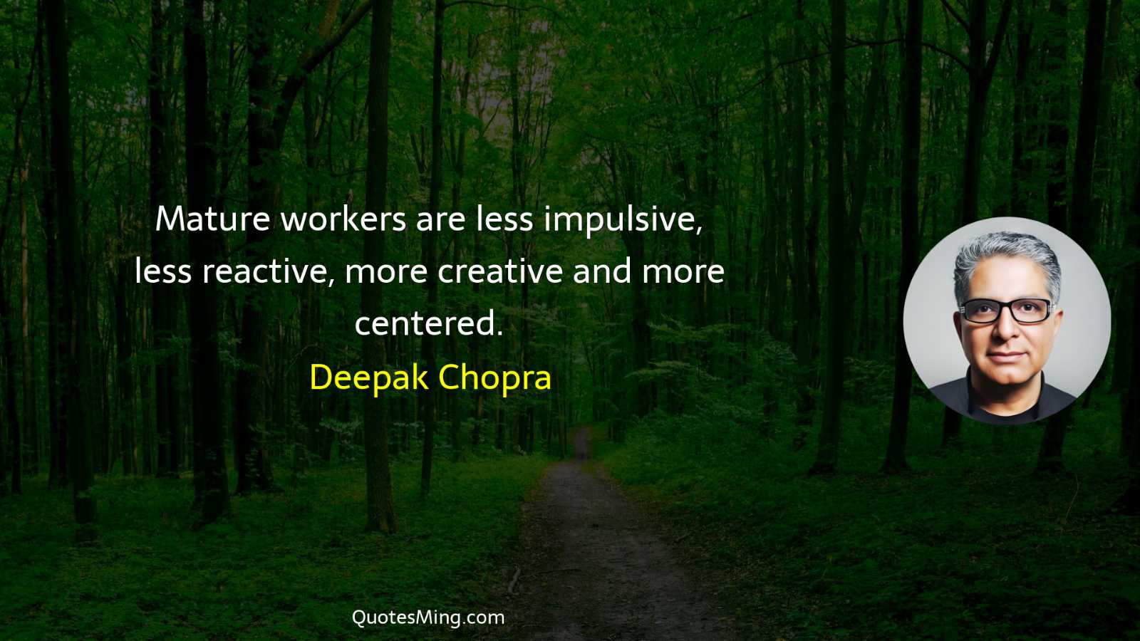 Mature workers are less impulsive less reactive more creative and