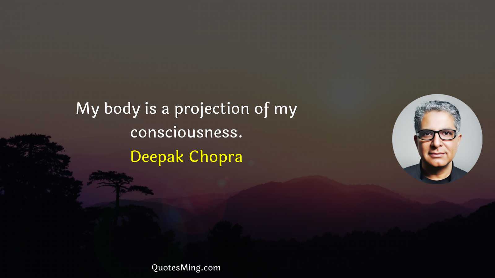 My body is a projection of my consciousness