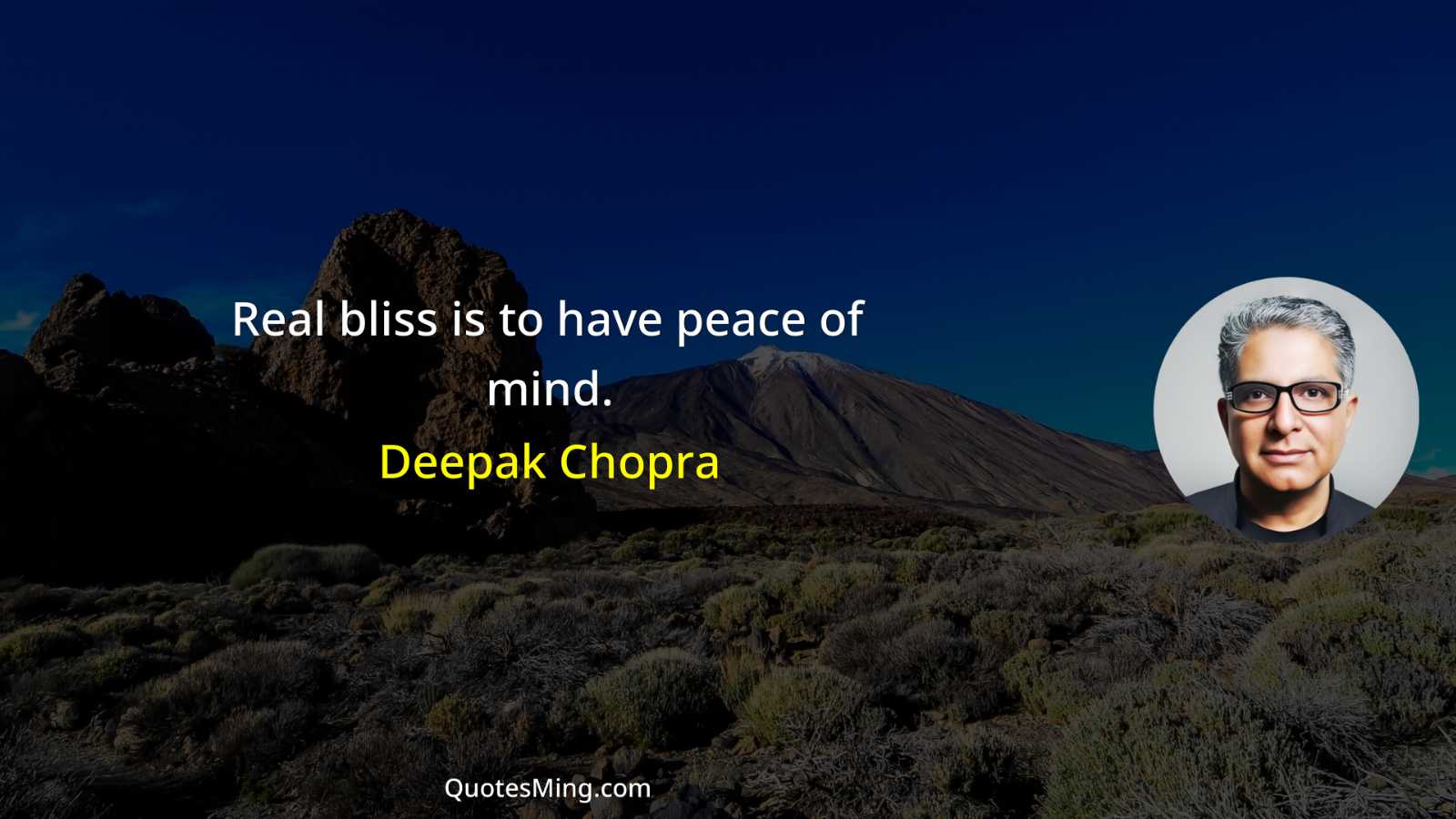 Real bliss is to have peace of mind