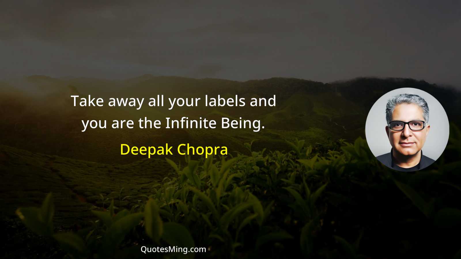 Take away all your labels and you are the Infinite