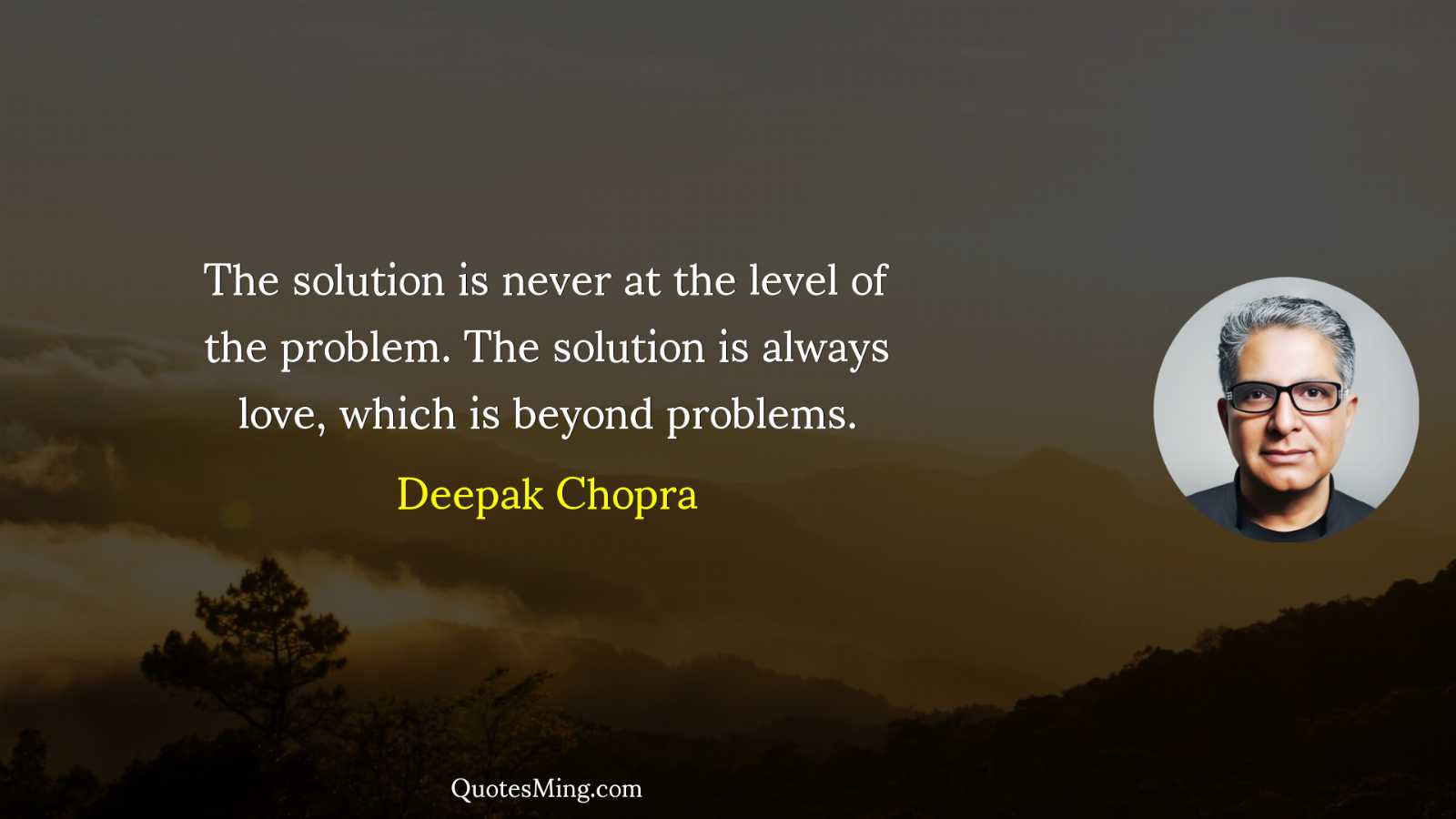 The solution is never at the level of the problem