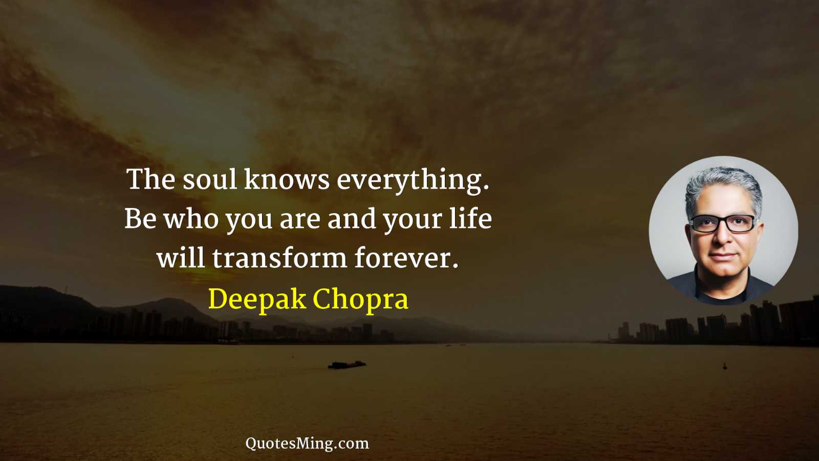 The soul knows everything Be who you are and your