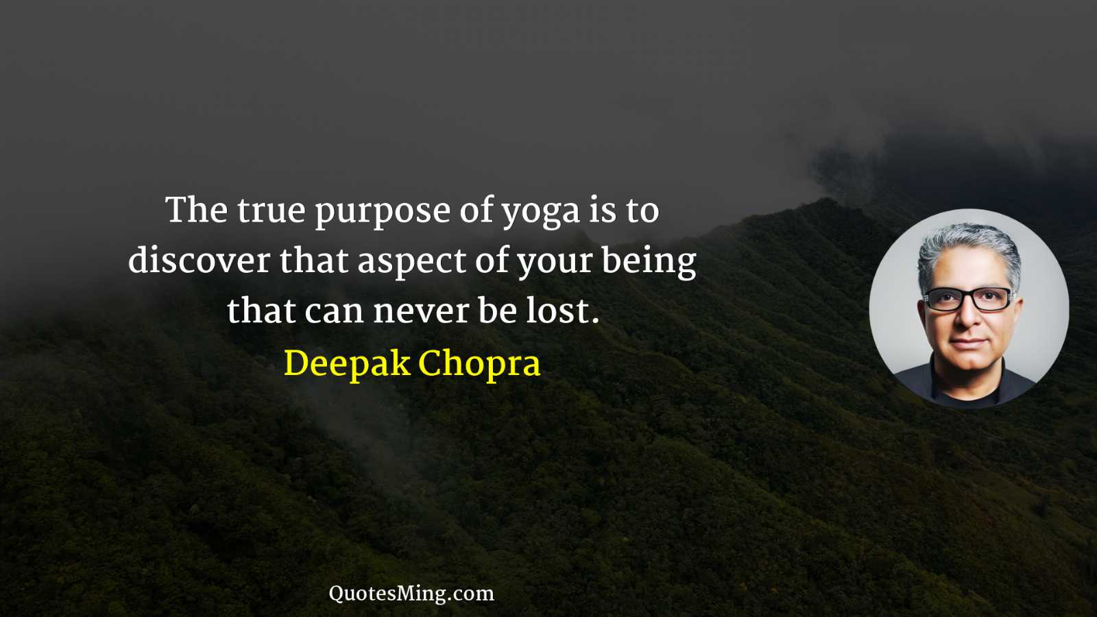 The true purpose of yoga is to discover that aspect