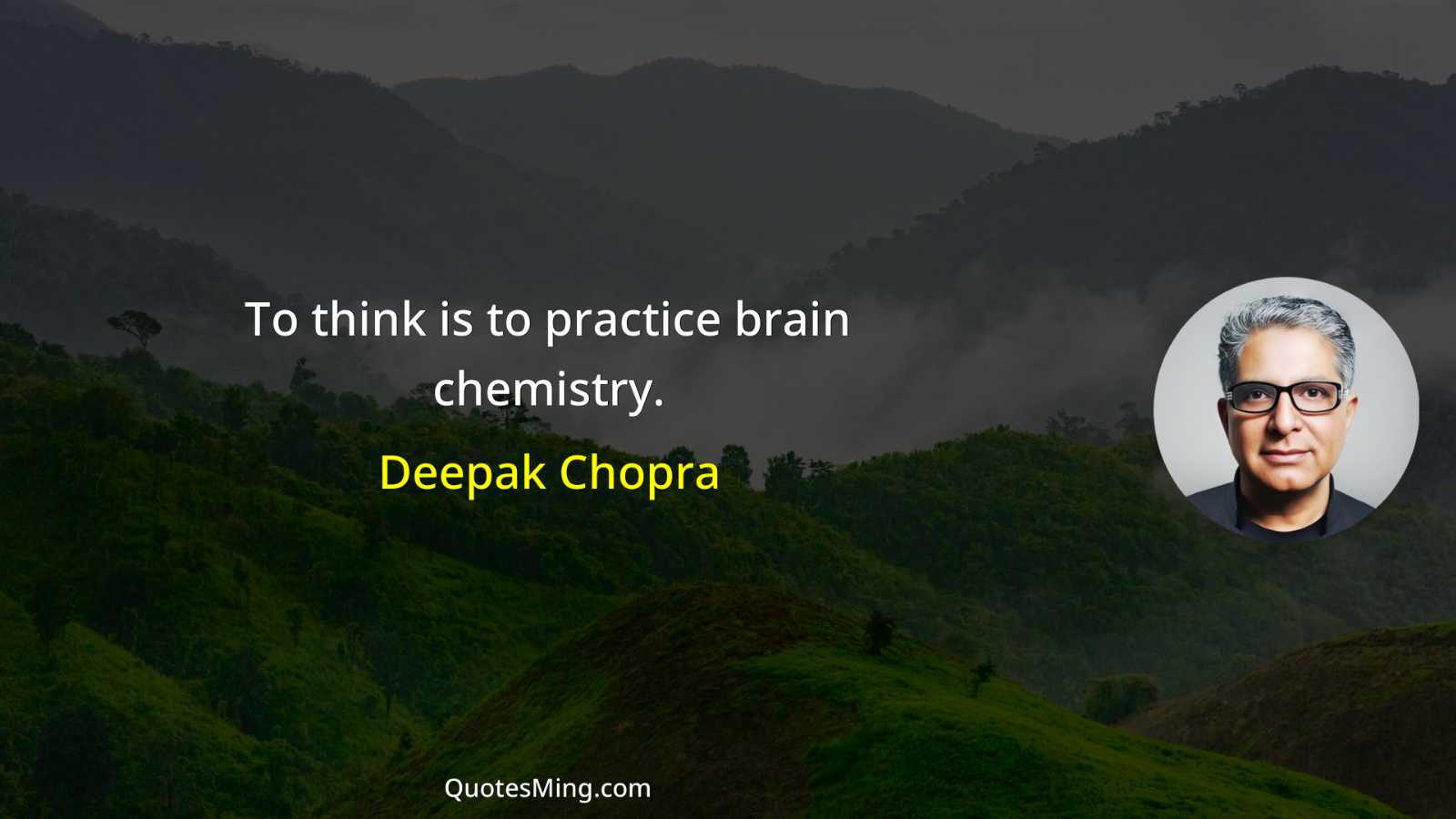 To think is to practice brain chemistry