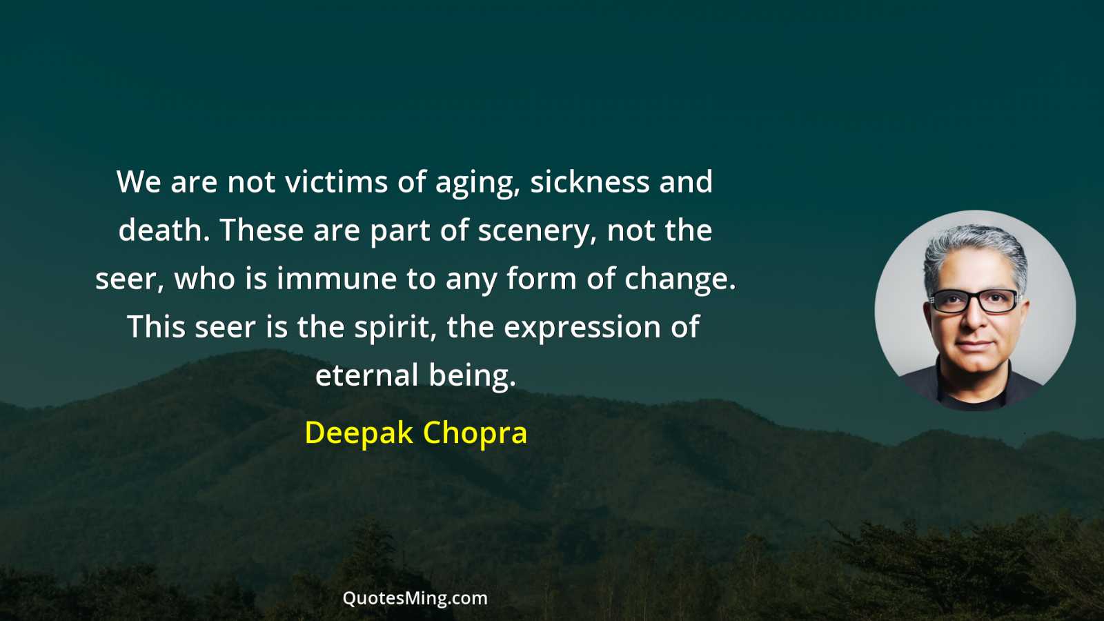 We are not victims of aging sickness and death These