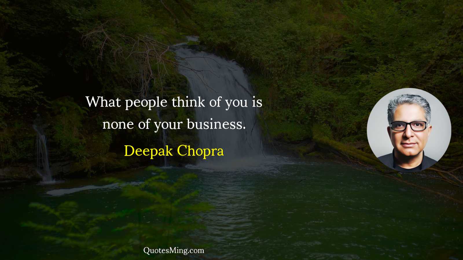 What people think of you is none of your business