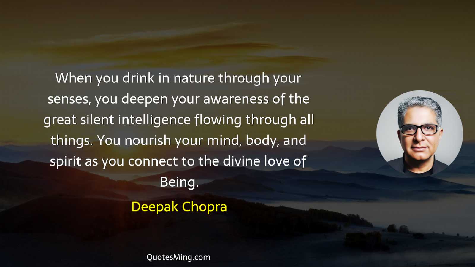 When you drink in nature through your senses you deepen