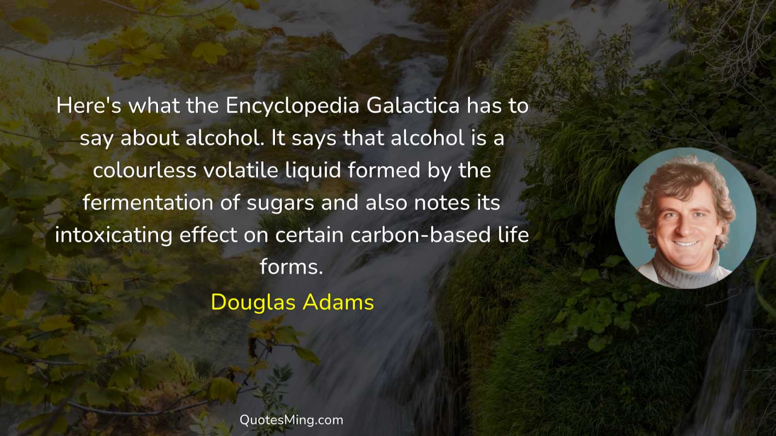 Here's what the Encyclopedia Galactica has to say about alcohol