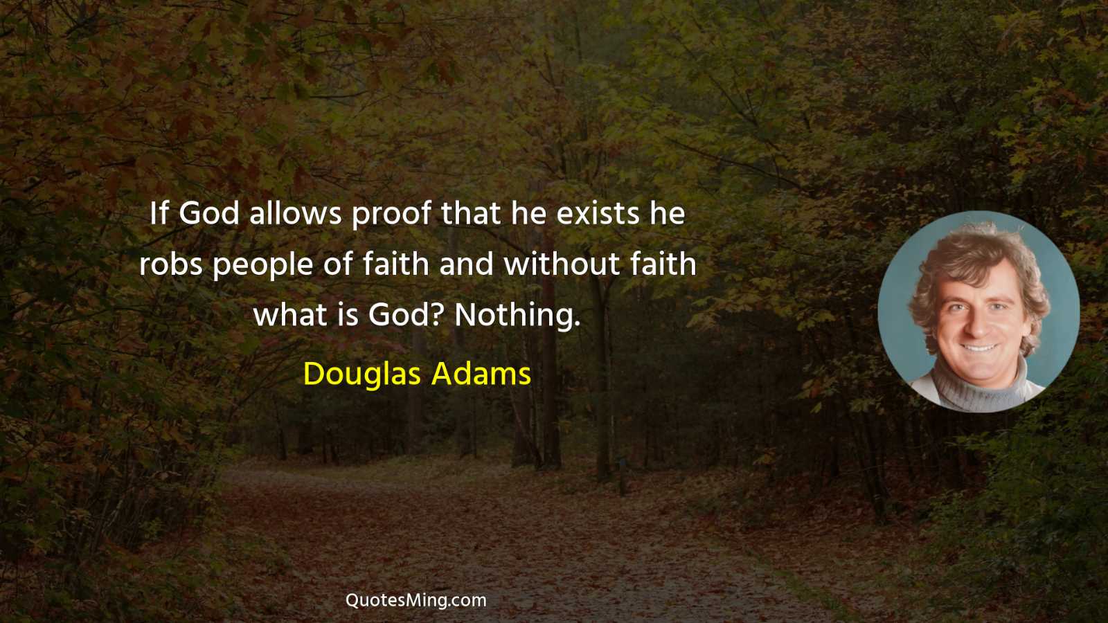 If God allows proof that he exists he robs people