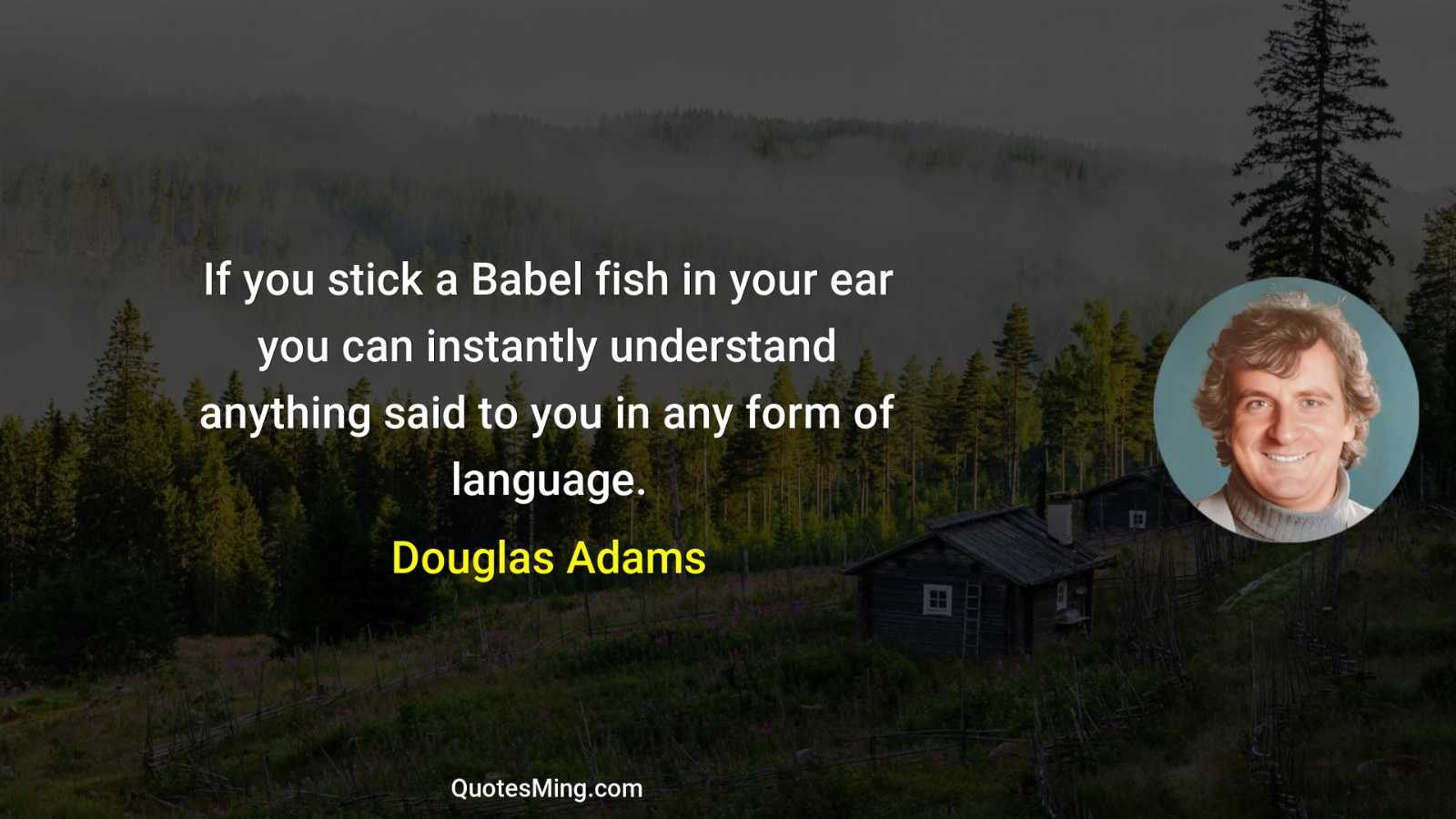 If you stick a Babel fish in your ear you