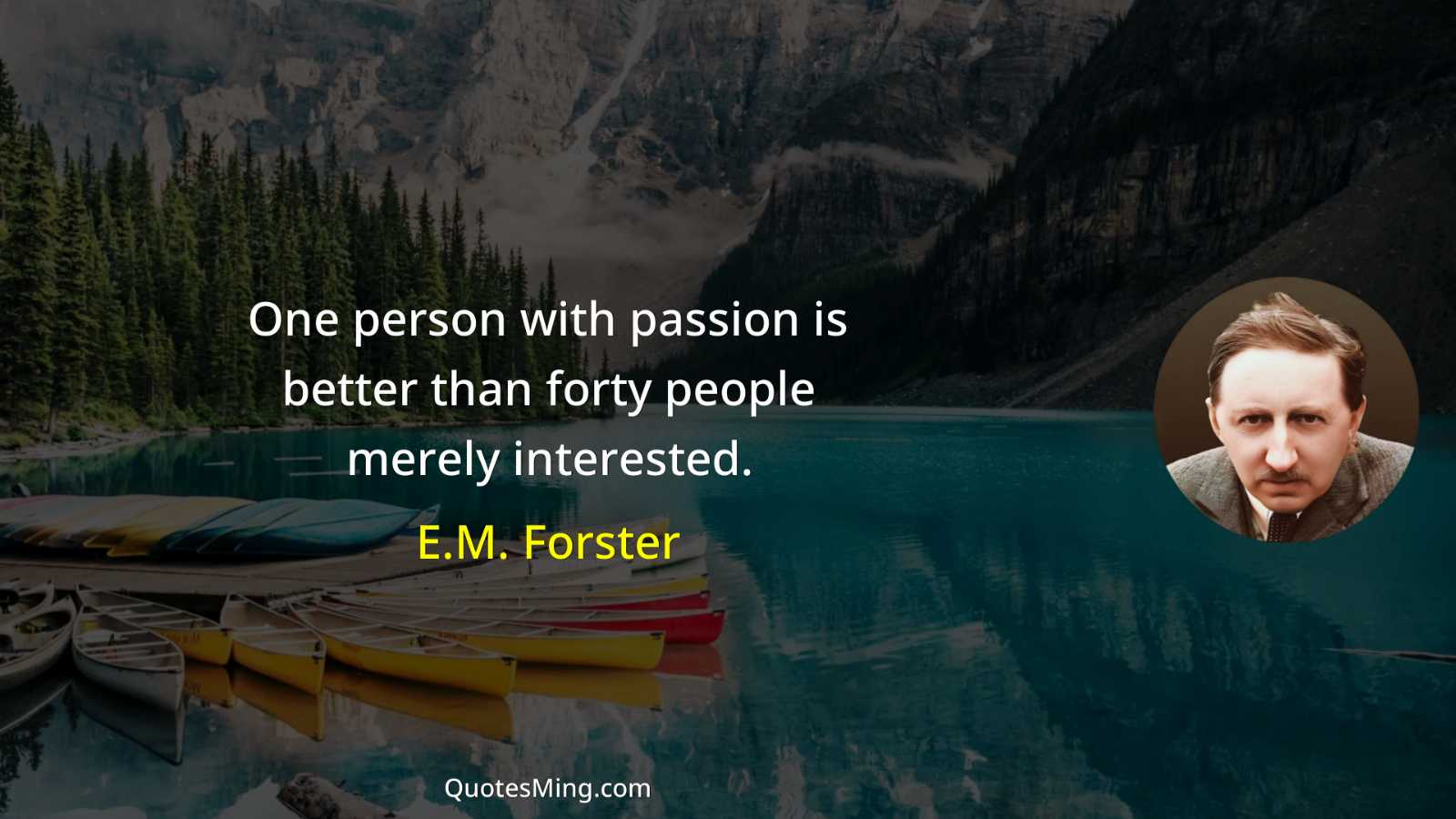 One person with passion is better than forty people merely