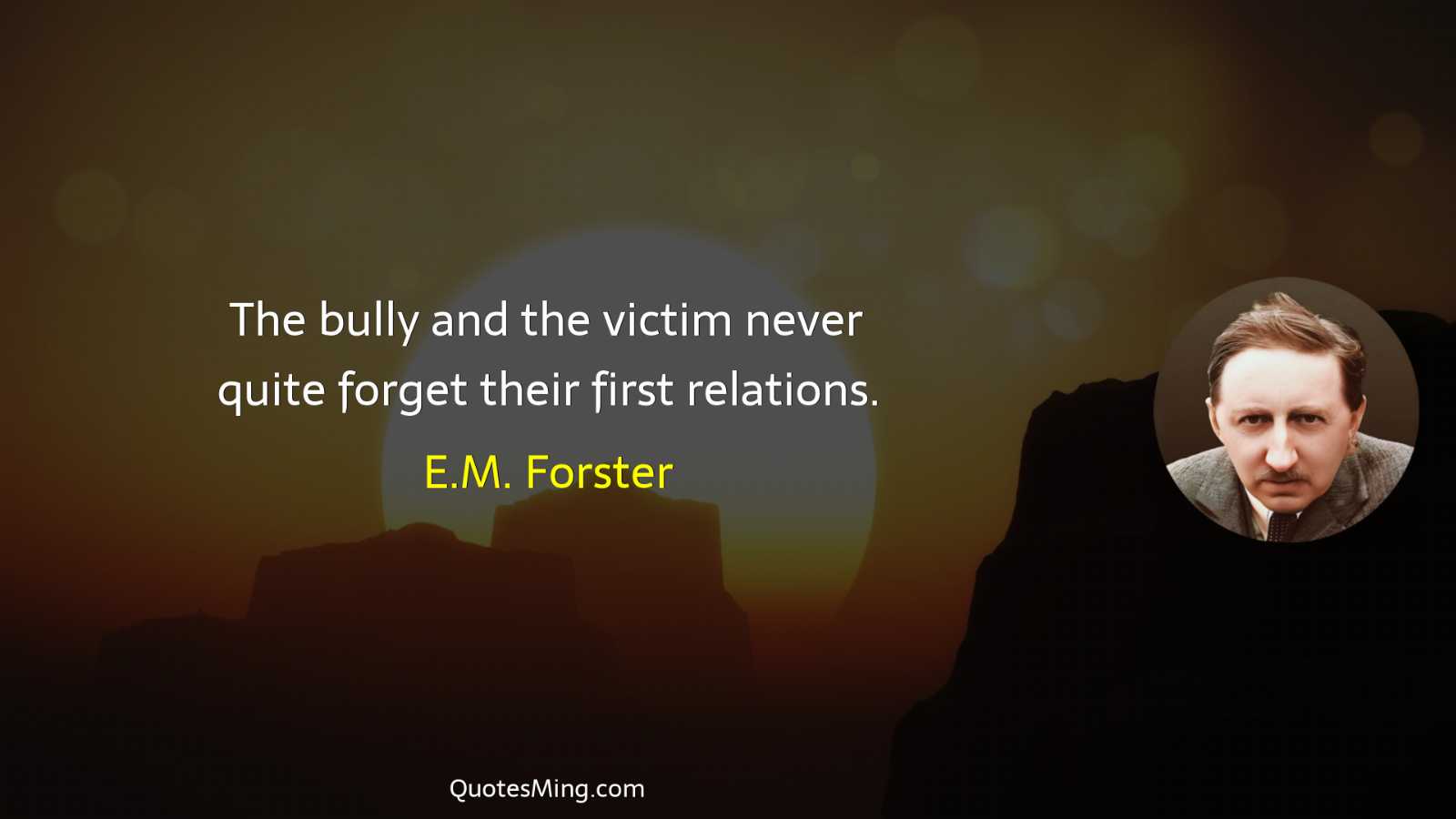 The bully and the victim never quite forget their first