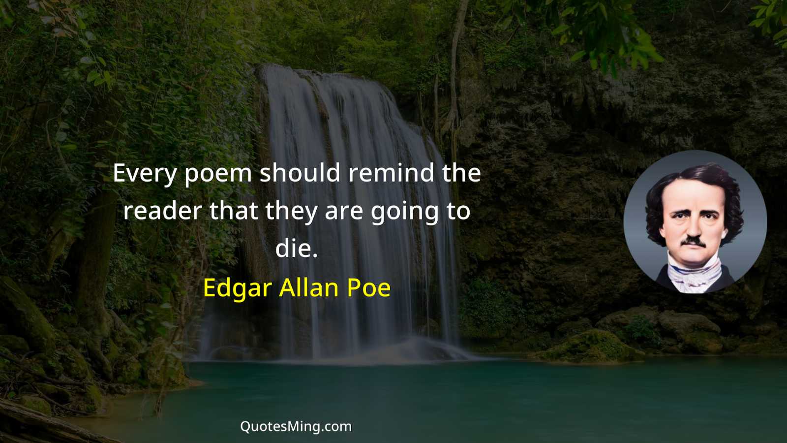 Every poem should remind the reader that they are going