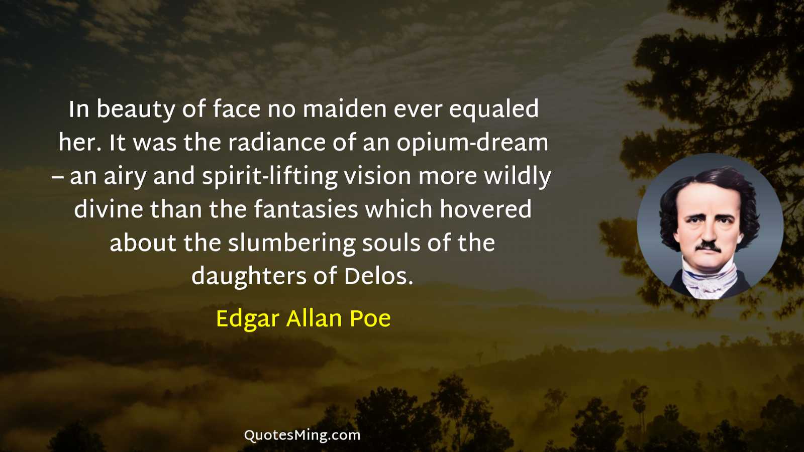 In beauty of face no maiden ever equaled her It