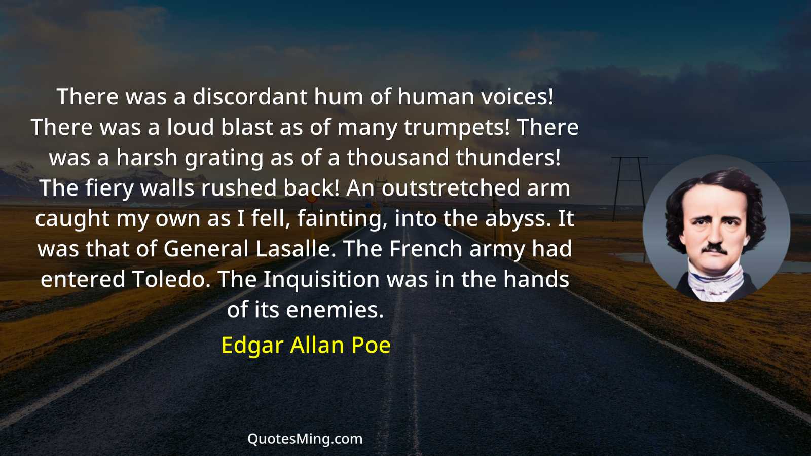 There was a discordant hum of human voices There was