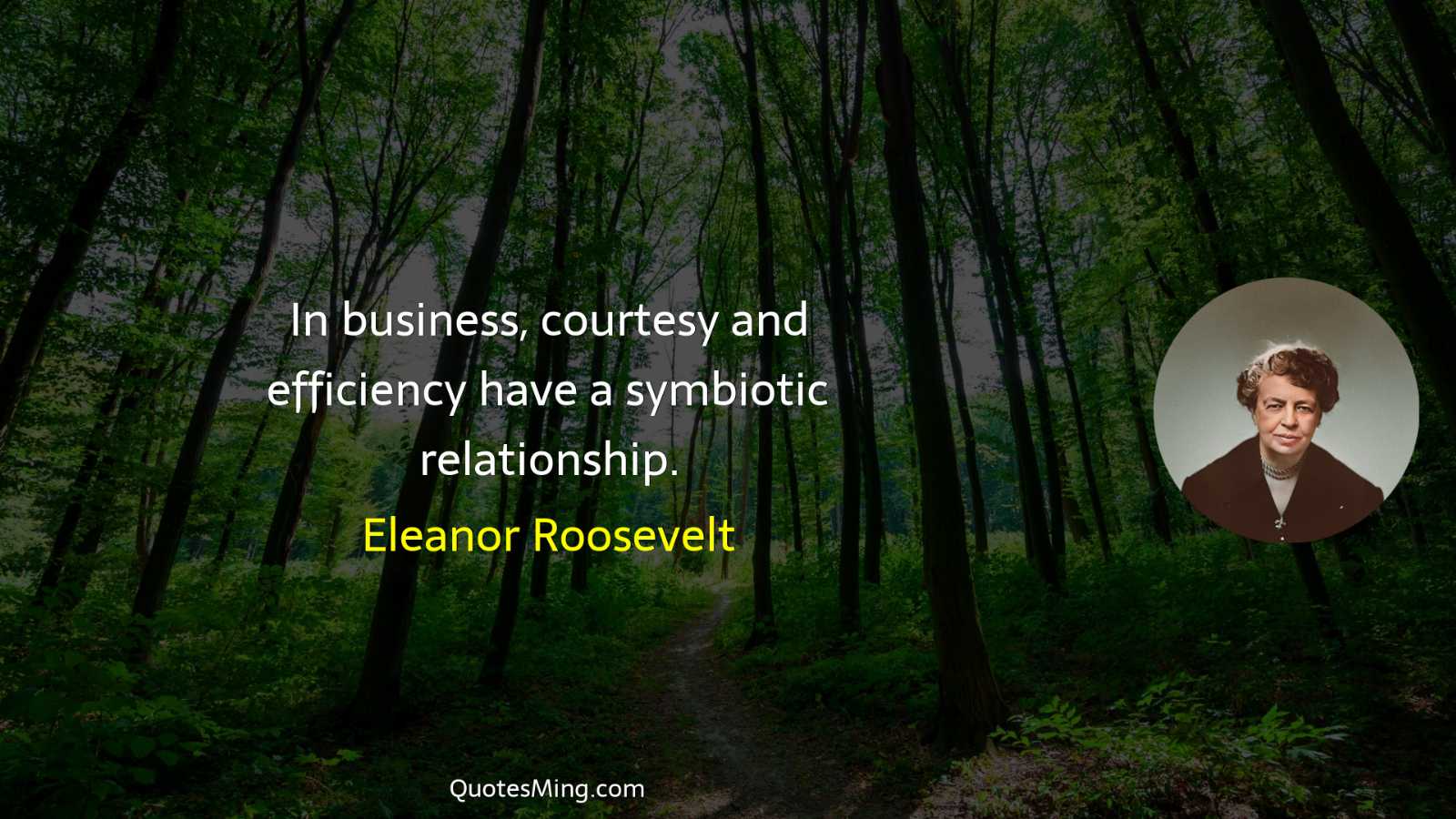 In business courtesy and efficiency have a symbiotic relationship