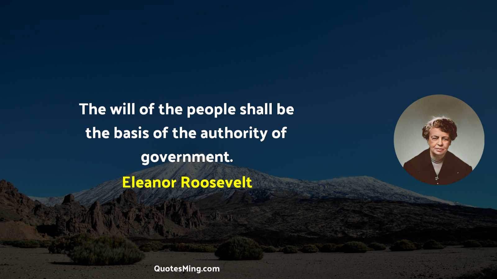 The will of the people shall be the basis of