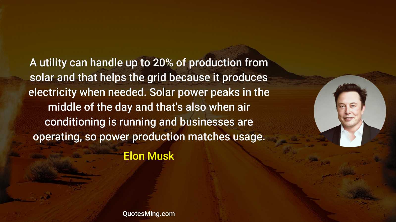 A utility can handle up to 20% of production from