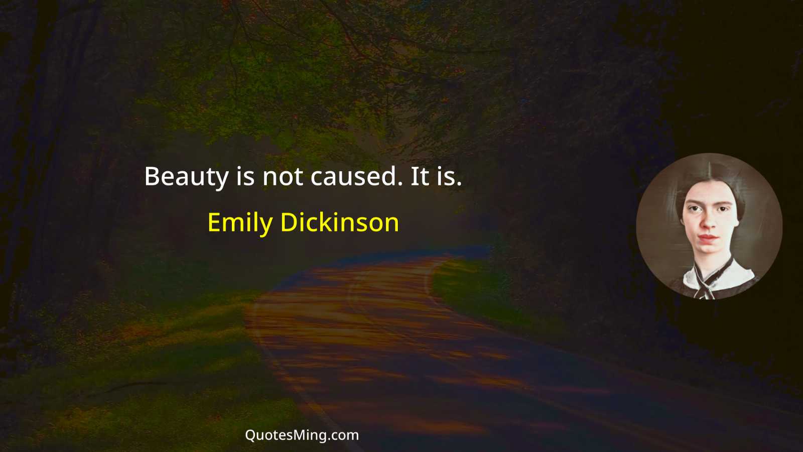 Beauty is not caused It is