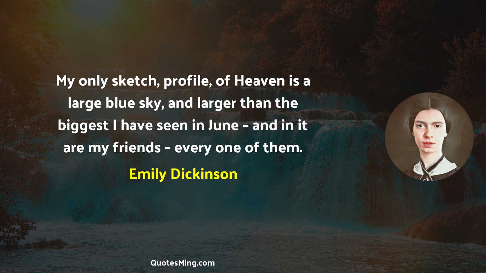 My only sketch profile of Heaven is a large blue