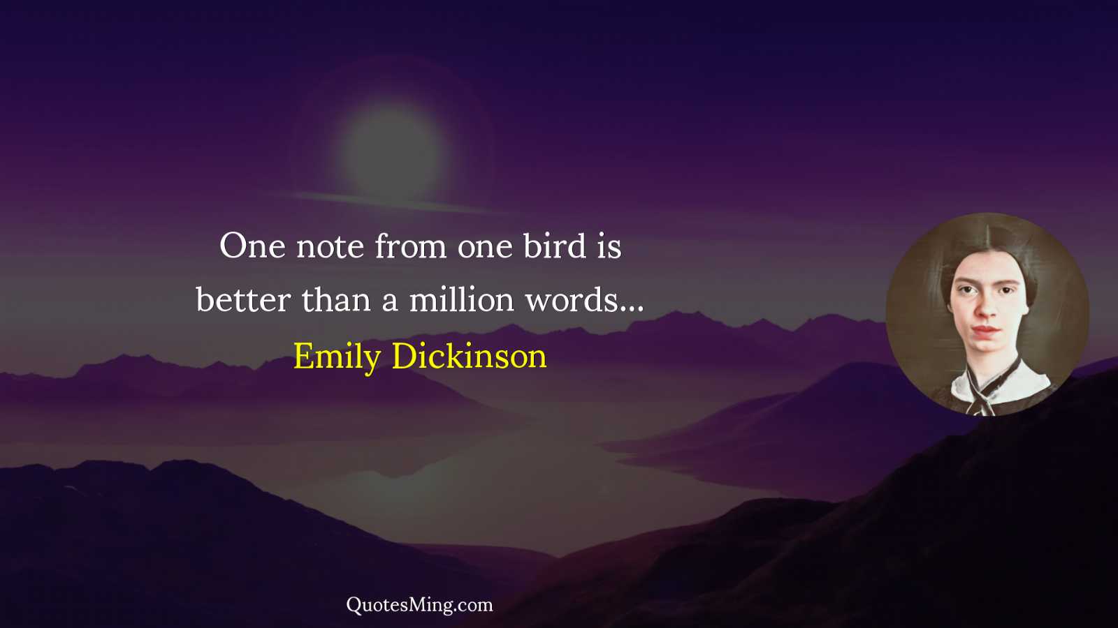 One note from one bird is better than a million