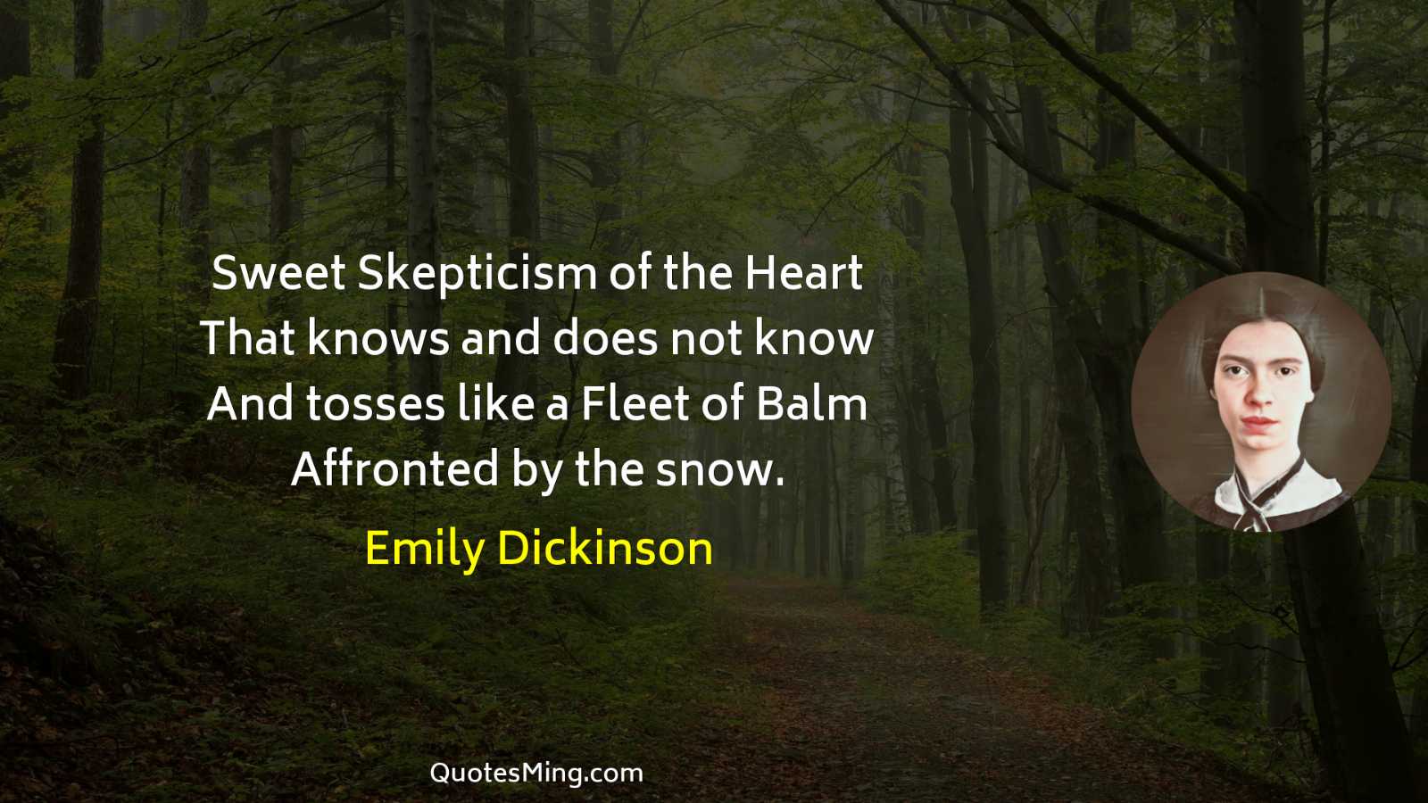 Sweet Skepticism of the Heart That knows and does not