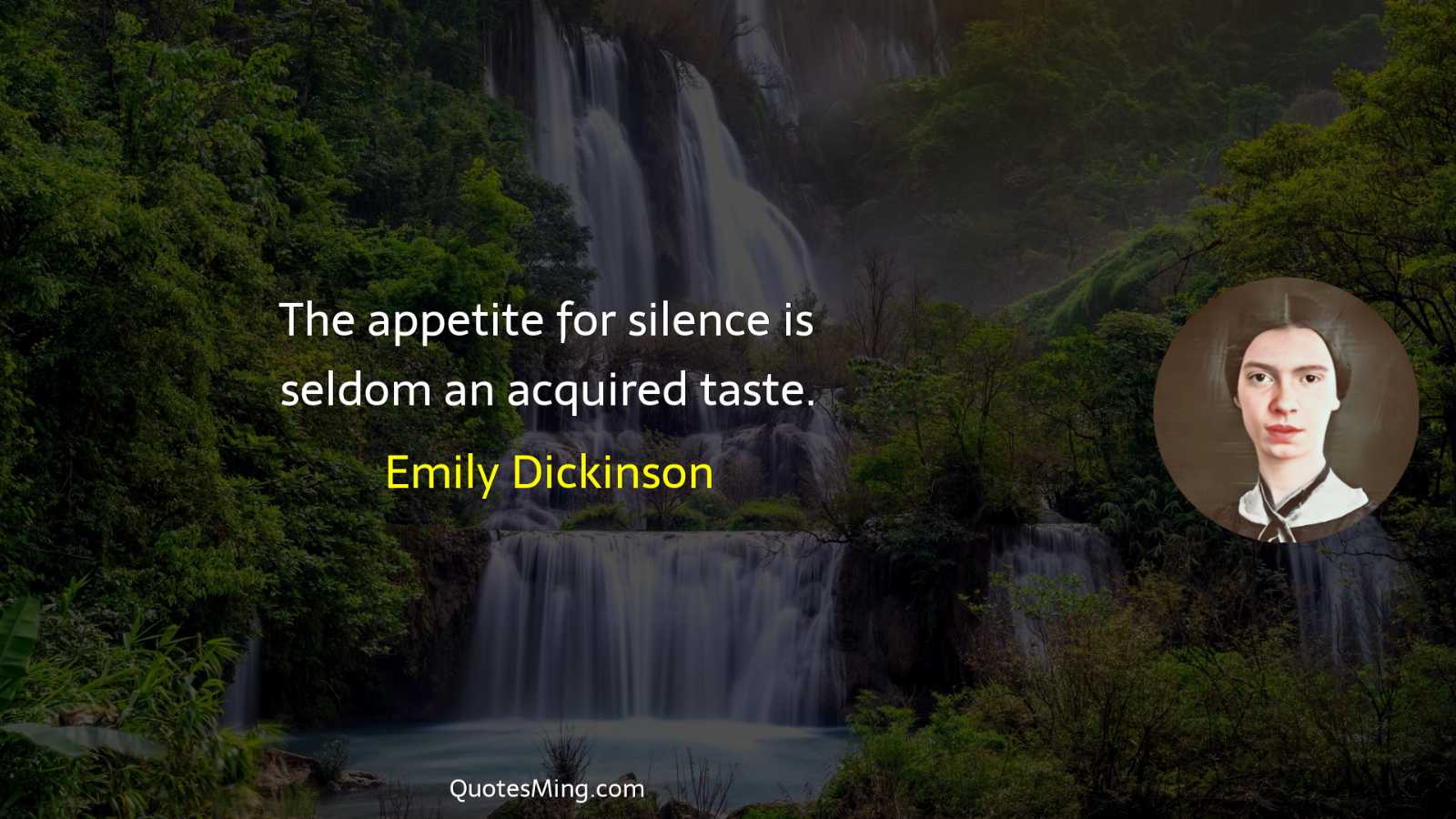 The appetite for silence is seldom an acquired taste