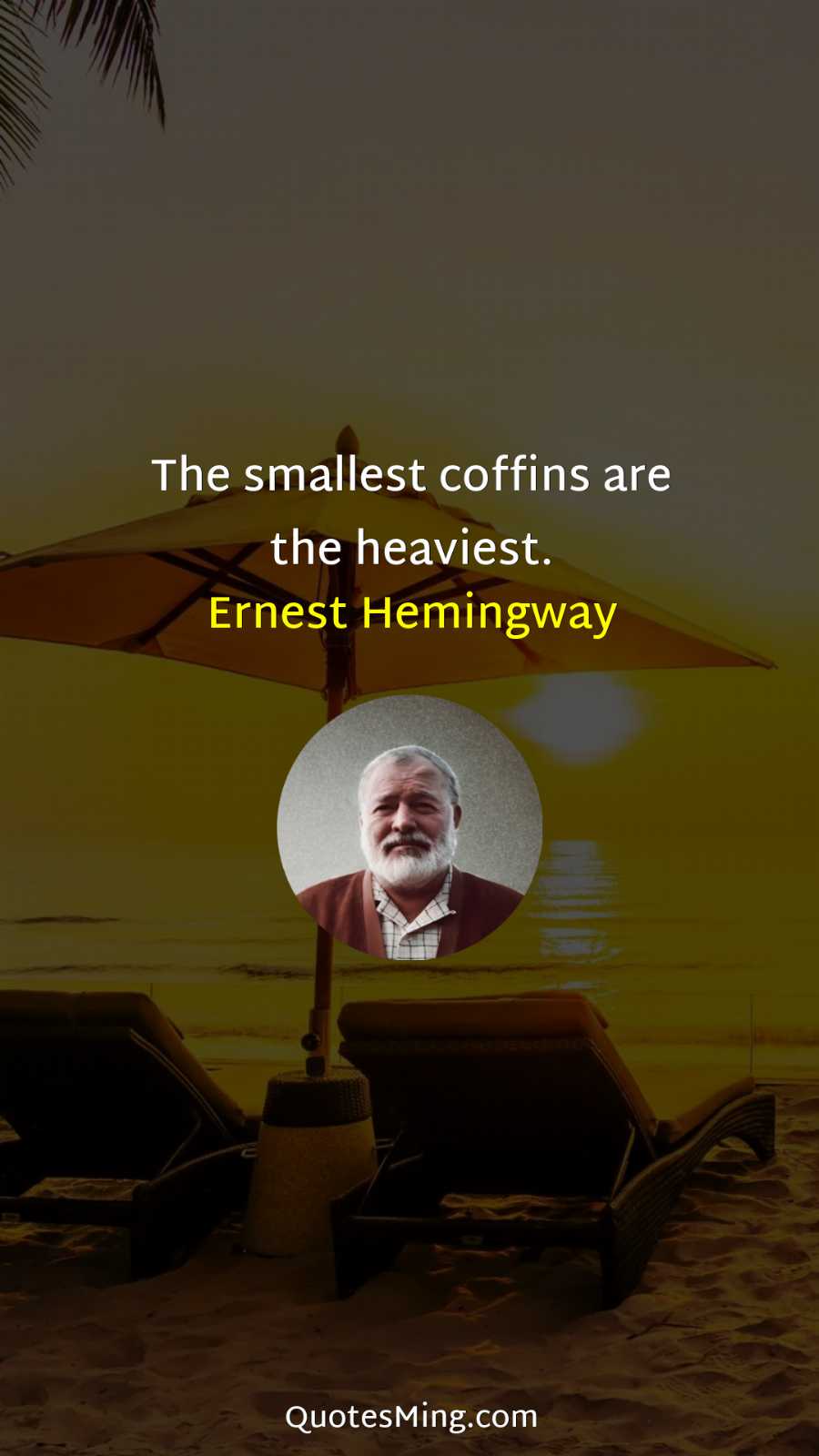 The smallest coffins are the heaviest