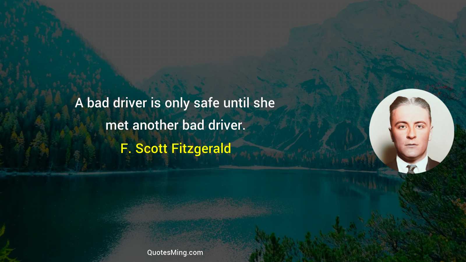 A bad driver is only safe until she met another